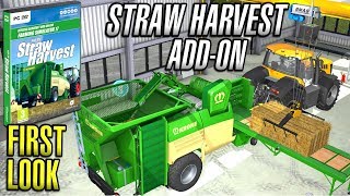 STRAW HARVEST ADDON  Farming Simulator 2017  First Look [upl. by Emelia]