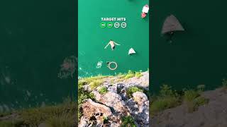 Threading the needle from 27 meters up 🪡🤯🤿 redbull givesyouwiiings energydrink cliffdiving [upl. by Johnathon]