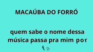 MACAÚBA DO FORRÓ amor bandido LETRA [upl. by Eemaj]