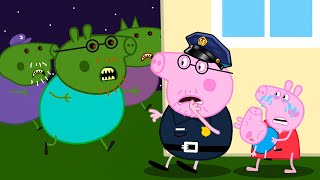 Zombie Apocalypse Zombies Appear At The Police Room🧟‍♀️  Peppa Pig Funny Animation [upl. by Ulah]