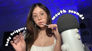 ASMR Upclose Mouth Sounds Inaudible Whispering amp Rambles and Body Triggers [upl. by Mesics467]