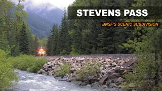 Stevens Pass BNSFs Scenic Subdivision through the beautiful Cascade Mountains of Washington State [upl. by Denae]