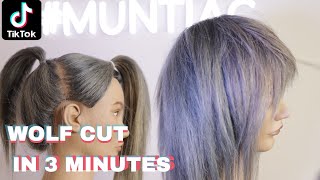 HOW TO CUT WOLF CUT  SHAG  YUNABIS HAIRCUT [upl. by Tiemroth]