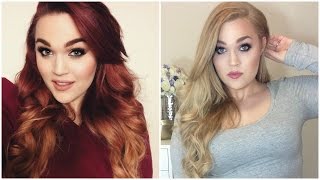 How I Went from Red to Blonde Hair at Home  Drugstore Products [upl. by Desireah]