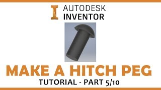 Inventor Model Train Tutorial  Hitch Peg Part 510 [upl. by Filippa]