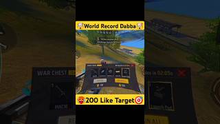 World Record 😱 Dabba Kholne ka 😂 shortsfeed freefire [upl. by Newsom]