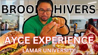 AYCE at Lamar BrooksShivers Dining Hall  Lamar University  Beaumont Texas [upl. by Htims]