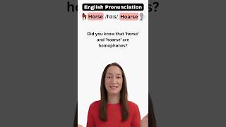 How to pronounce HORSE and HOARSE homophones [upl. by Clarisse]