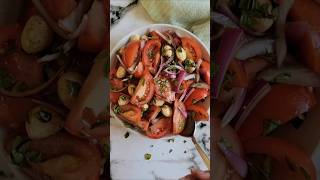 TOMATO AND BOCCONCINI SALAD WITH FRESH BASIL tomatosalad saladideas healthyrecipes recipeideas [upl. by Nyrhtac]