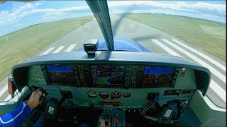 Cessna Caravan  Atlantic crossing  crosswind landing [upl. by Eedahs]