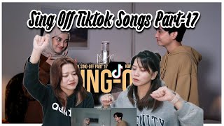 SINGOFF TIKTOK SONGS PART 17  Twins React  OMG  more please [upl. by Adnert]