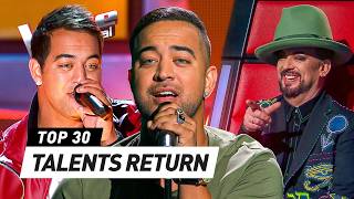 Iconic ALLSTARS RETURN to the Blind Auditions on The Voice [upl. by Cohl364]