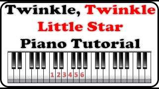 How to play Twinkle Twinkle Little Star  Playing Music By Numbers Piano Lesson [upl. by Enilemme]