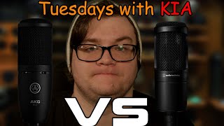 AKG P120 vs AudioTechnica AT2020  Tuesdays with KIA AKG versus AudioTechnica Showdown [upl. by Assen552]