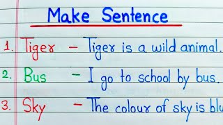 Make sentence  Learn how to make sentences in English  How to make sentences [upl. by Kinzer]