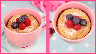 BIZCOCHO SALUDABLE DE AVENA SIN HORNO Y EN 3 MINUTOS  MUG CAKE SIN HORNO NatyGloss Cocina [upl. by Ellinnet207]