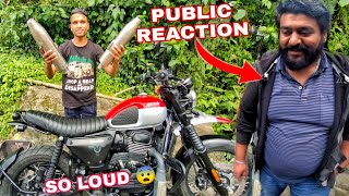 Riding Yezdi Scrambler without Exhaust  Raw Sound amp Flyby  Public Relations 🔥 [upl. by Ainesej]