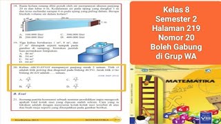 Matematika Kelas 8 Semester 2 Halaman 219 Nomor 20 [upl. by Rondi]