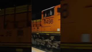 BNSF SD70ACE AT FULL THROTTLE [upl. by Enilaf]