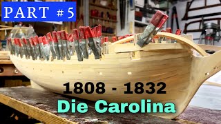 How to Build Ship Model Part 5  Planking Die Carolina 18081832 [upl. by Desiri]