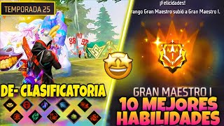 10 MEJORES HABILIDADES para DECLASIFICATORIA🤩 NUEVA TEMPORADA 25💥SUBE A MAESTRO FACIL FREE FIRE [upl. by Ray]