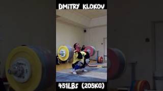 Dmitry Klokov🤯 clean and jerk 451lbs 205kg powerlifting strength weightlifting [upl. by Whang]