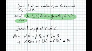 Espaces vectoriels Bac2 science math exercice28 [upl. by Karsten218]