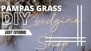 Pampas grass wall decor DIY on a budget [upl. by Atteyram600]