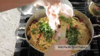 Pasta with Wild Spot Prawns [upl. by Neelyhtak807]