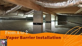 Save Money How To Install Crawl Space Vapor Barrier DIY how howto diy [upl. by Imoan435]