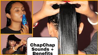 Coconut Oil Heavy Hair OillingCHAMPI Oilling amp its Benefits Combing  Indian Girl Chumki [upl. by Lhary571]