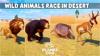 Fastest Animals Race  West African Lion Sable Antelope Pronghorn Antelope Armadillo Sun Bear [upl. by Plate]