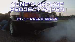 Cones Garage  Project MKII Supra  Valve Seals [upl. by Anaidni565]