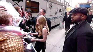 Amanda Seyfried Mamma Mia promoting Red Riding Hood signing autographs E1autographs [upl. by Phillis85]