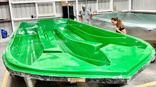 Shallow Sport Boats Factory Tour How a boat is built [upl. by Ateuqirne254]