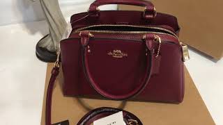 Coach mini Lillie Carryall satchel deep red [upl. by Nolrev651]