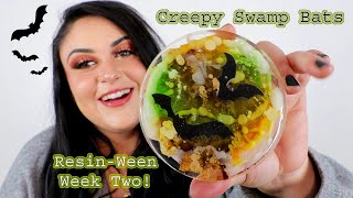 Creepy Swamp Coasters with BATS  RESINWEEN WEEK 2 [upl. by Cire880]