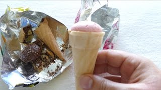 GIANT Ice Cream Cone Candy  Caplico Chocolate Strawberry [upl. by Blinni]