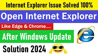 Fix iinternet explorer open but opens microsoft edge Solution 2024  internet explorer open edge [upl. by Kissiah]