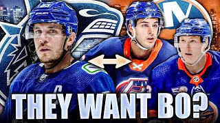 ISLANDERS WANT BO HORVAT  TRADE PACKAGE Vancouver Canucks News amp Rumors Aatu Raty Samuel Bolduc [upl. by Artkele]