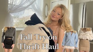 Cutest Fall Try on Thrift Haul 🍂🧣 [upl. by Bindman918]