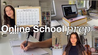 Preparing for Online School supplies haul tips organization more [upl. by Ahsehyt]