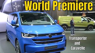 New VW Transporter and Caravelle World Premiere at IAA Transportation Volkswagen [upl. by Stefan]