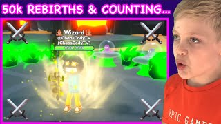 I Got 50k REBIRTHS in Roblox Swordman Simulator… [upl. by Anitrak332]