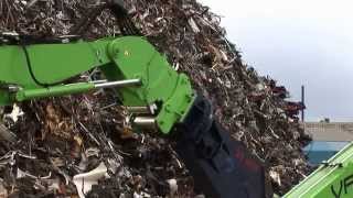 SENNEBOGEN  Scrap Recycling 830 Material Handler DSeries with Vario Tool Denmark [upl. by Verdha]