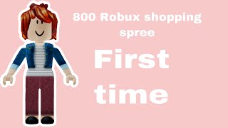 First time getting robux800 robux shopping spree 🛍 [upl. by Suh]