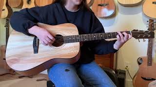 Serial No 112 Demo SycamoreCherry Handmade guitar Shenandoah Valley [upl. by Islean]