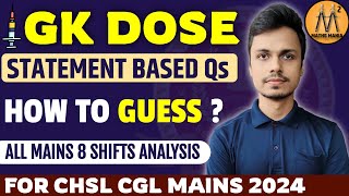 STATEMENT BASED QUESTIONS  HOW TO DO GUESS WORK  SSC CGL CHSL MAINS 2024  MATHS MANIA [upl. by Zsolway]