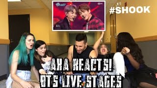 AKA REACTS BTS Live Stage Reactions 21st Century Girls Am I Wrong Blood Sweat amp Tears [upl. by Cynthea]