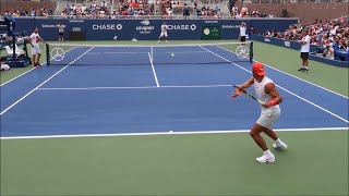 Nadal Crazy Training 2018 Court Level View HD [upl. by Atika332]